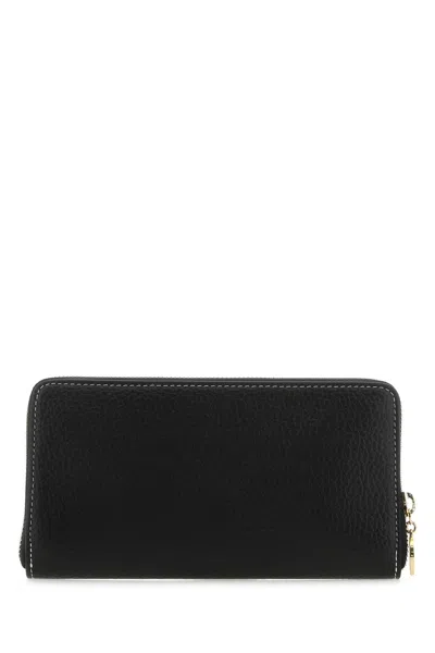 Stella Mccartney Black Grainy Mat Wallet