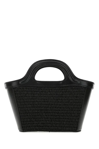 Marni Tropicalia Structured Shoulder Bag With Raffia Panels