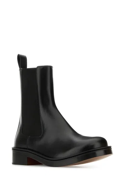 Alexander Mcqueen Ankle Boots Leather Round Toe