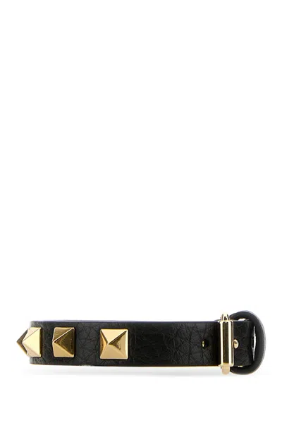 Valentino Garavani Men Rockstud Leather Bracelet