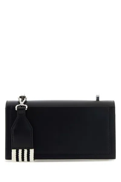 Alexander Mcqueen Black Leather The Knuckle Satchel Crossbody Bag