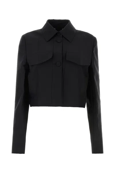 Fendi Black Tailored Cropped Blazer