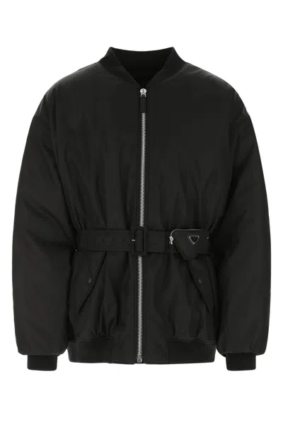 Prada Giubbino Imbottito In Re-nylon Nero Uomo