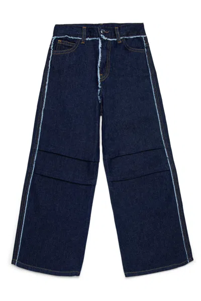 Marni Frayed-trim Jeans In Blue
