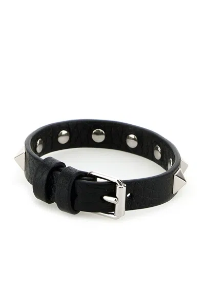 Valentino Leather Bracelet Rockst