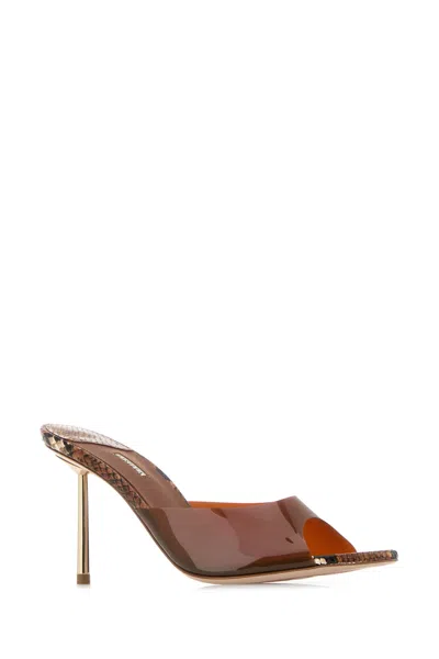Le Silla Bella 80 Python-print Mule Sandals
