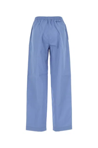 Miu Miu Women's Cerulean Blue Poplin Pyjama Pant