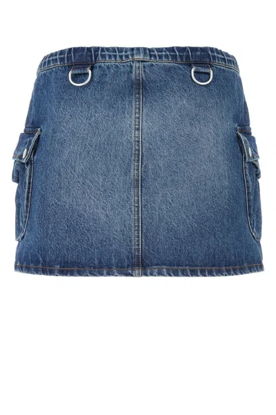 Coperni Blue Open Hip Denim Shorts