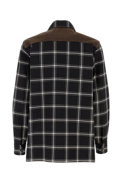 Alexander Mcqueen Men Embroidered Cotton Shirt In Brown