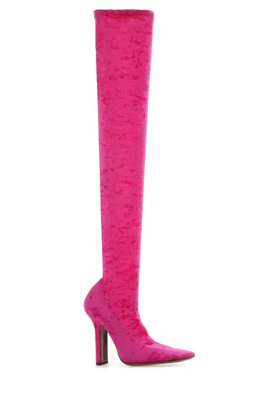 Vetements Velvet Over-the-knee Boomerang Boots