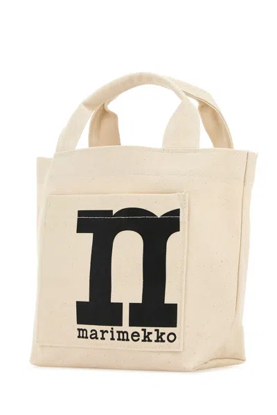 Marimekko Borsa Shopping In Tela Sabbia Melangè Donna
