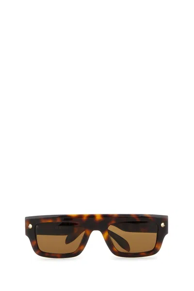 Alexander Mcqueen Geometric Tortoiseshell Sunglasses With Spike Studs