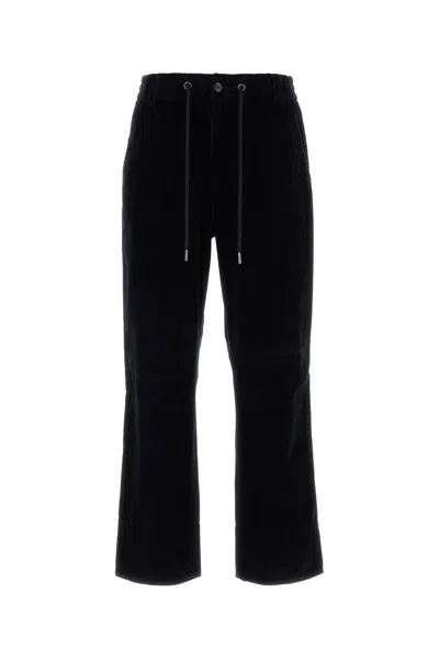 Moncler Corduroy Trousers With Back Pockets And Button Accents