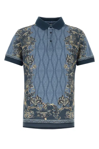 Etro Floral Print Polo T-shirt