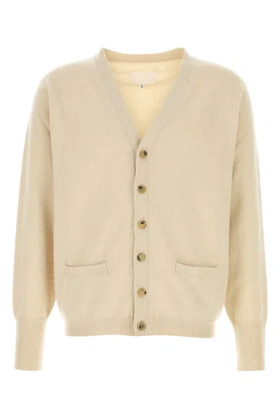 MAISON MARGIELA SAND CASHMERE BLEND CARDIGAN 