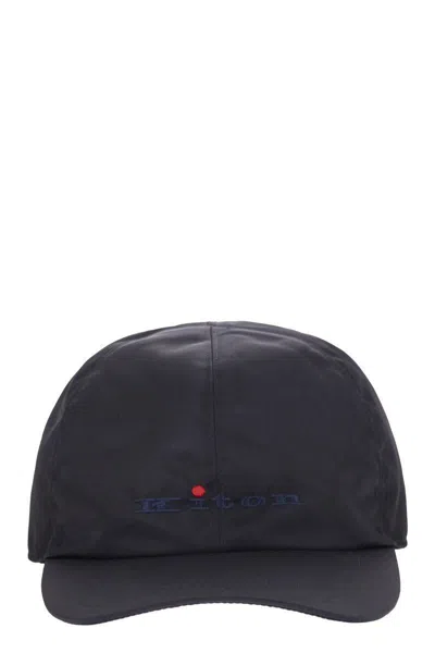 Kiton Man Hat Midnight Blue Size Onesize Cashmere In Blue