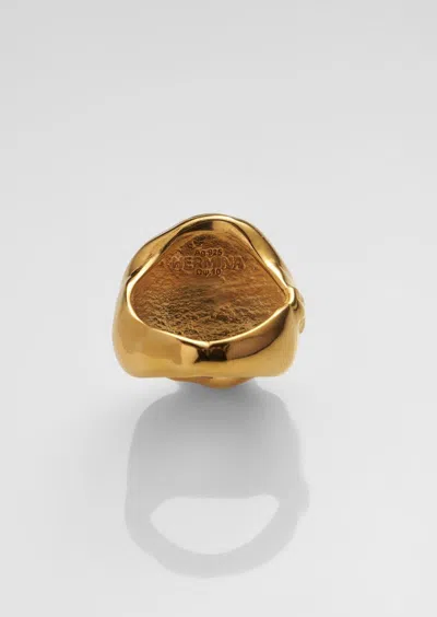 Hermina Athens Hermis Signet Ring Gold Size 50 Accessories In Gold