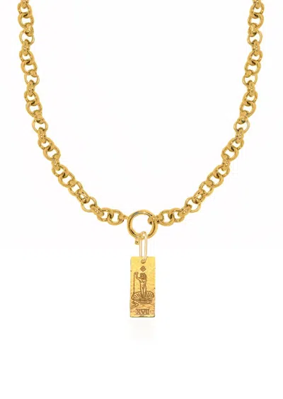 Hermina Athens Aphrodite Charm Kyklos Chain Accessories In Gold