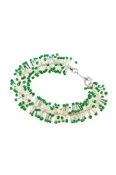 Isabel Marant Two-tone Beaded Bracelet With Textured Finish