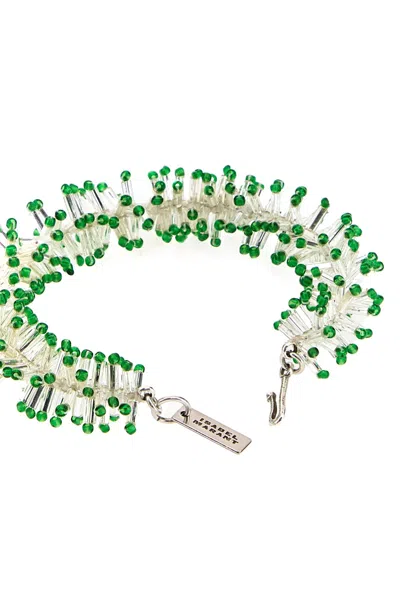 Isabel Marant Two-tone Beaded Bracelet With Textured Finish