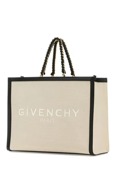 Givenchy Two-tone Canvas And Leather Medium G-tote Handbag
