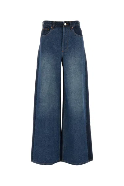 Camilla And Marc Two-tone Denim Palma Wide-leg Jeans In Blue