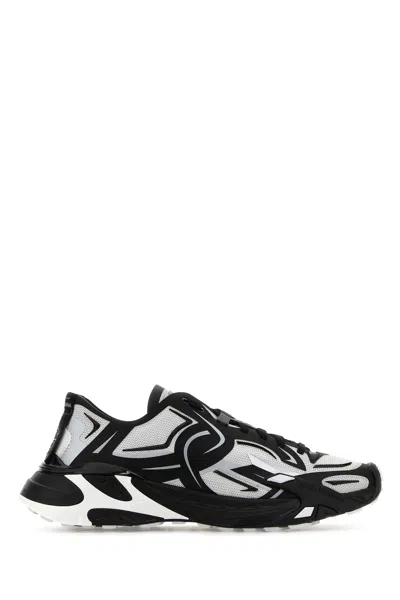 Dolce & Gabbana Two-tones Fabric Dragon Sneakers For Men