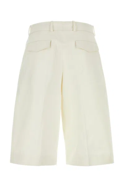 Alexander Mcqueen Wide Leg Twill Bermuda Shorts