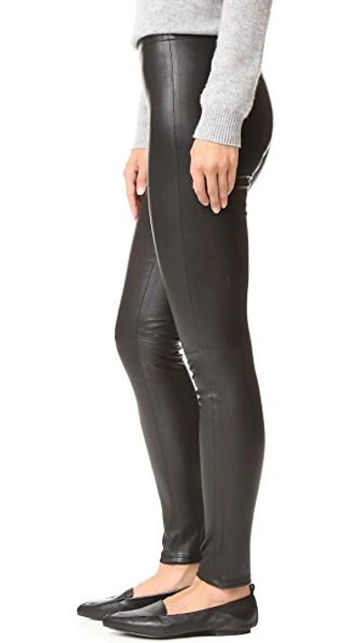 Shop Theory Adbelle Leather Pants In Black