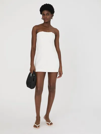 French Connection Whisper Strapless Bow Mini Dress  Dresses In White