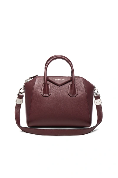 Shop Givenchy Antigona Small Bag In Oxblood