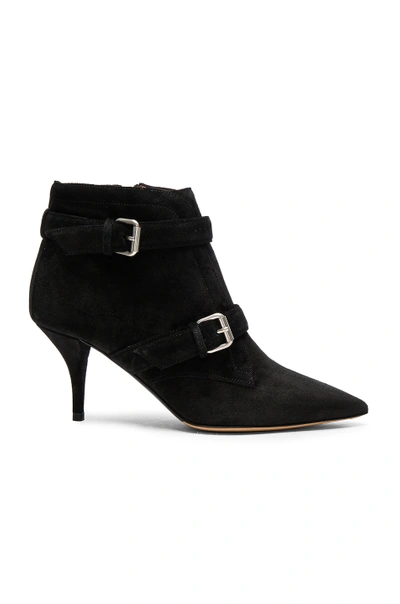 Shop Tabitha Simmons Suede Fitz Booties In Black Suede