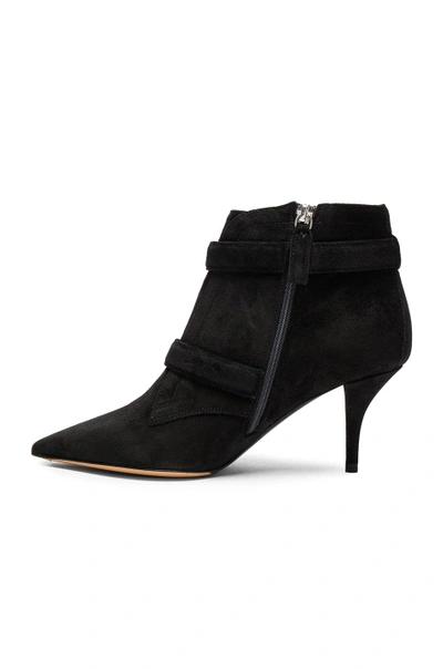 Shop Tabitha Simmons Suede Fitz Booties In Black Suede