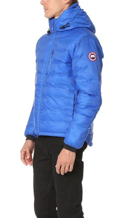 Shop Canada Goose Pbi Lodge Hoodie In Pbi Blue