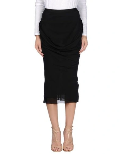 Rick Owens 3/4 Length Skirt In Black