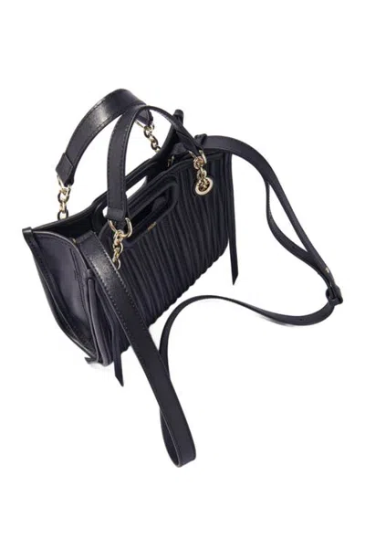 Maje Mini Quilted Leather Tote Bag In Black