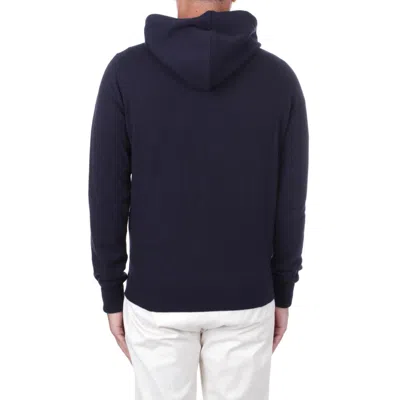 Alpha Studio Blue Wool Vergine Sweater In Blue