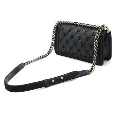 Pre-owned Chanel Black Suede Leather Shoulder Bag ()