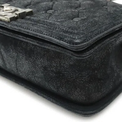 Pre-owned Chanel Black Suede Leather Shoulder Bag ()