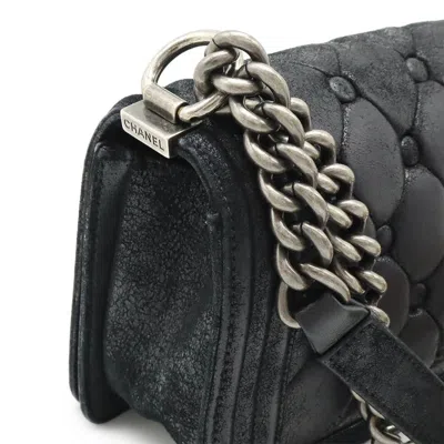 Pre-owned Chanel Black Suede Leather Shoulder Bag ()