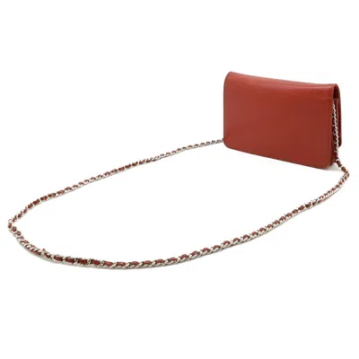Pre-owned Chanel Red Color Caviar Leather Shoulder Bag ()