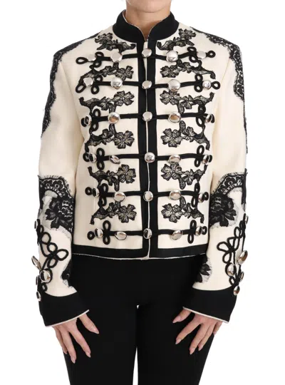 Dolce & Gabbana Elegant Off-white Baroque Jacket In White