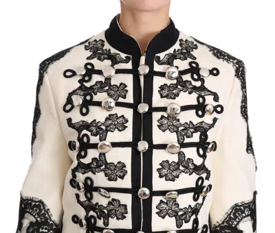 Dolce & Gabbana Elegant Off-white Baroque Jacket In White
