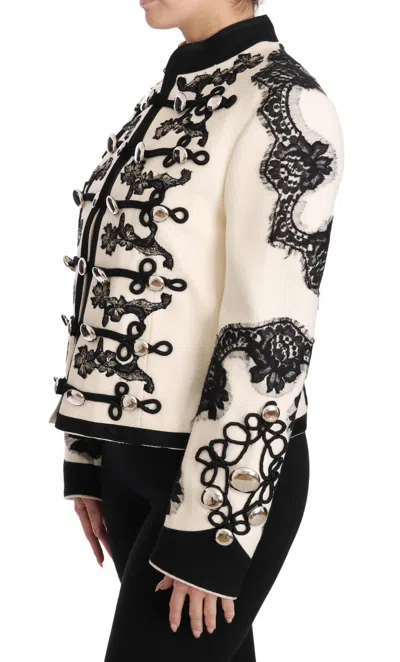 Dolce & Gabbana Elegant Off-white Baroque Jacket In White