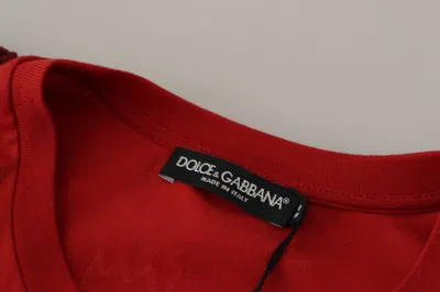 Dolce & Gabbana Red Amor Vincit Omnia Crewneck T-shirt In Red