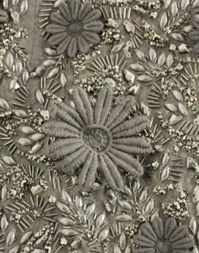 Dolce & Gabbana Black Floral Crystal Embedded Dress In Black