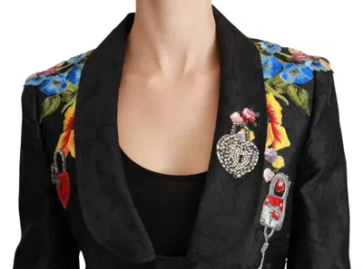 Dolce & Gabbana Enchanted Sicilian Brocade Blazer In Black