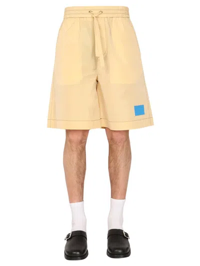 Sunnei Patch Shorts In Beige