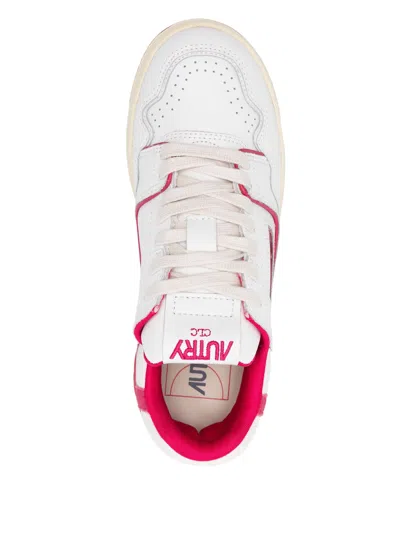 Autry 'clc' White Sneakers With Logo Patch On The Tongue And Logo Print On The Heel