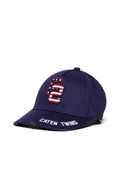 Dsquared2 Baseball Cap With D2 Usa Print In Blue